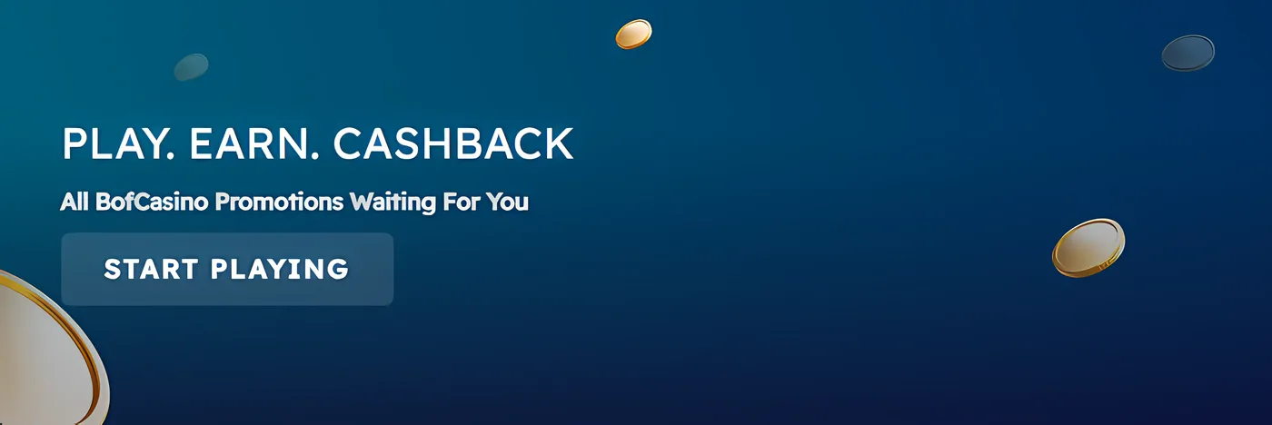 Bof Casino cashback and promotions banner for regular players
